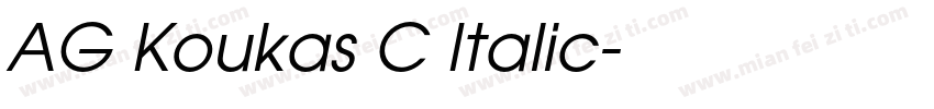 AG Koukas C Italic字体转换